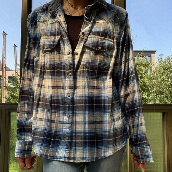 Plaid Blue Botton Down! - Picture 4 of 4